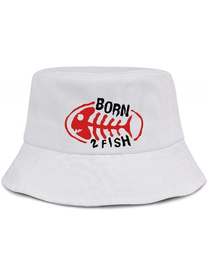 Bucket Hats Colorful Fish Clip Art Unisex Print Bucket Hat Fisherman Bucket Sun Hat - Born to Fish - C718TC2E7O8 $17.82