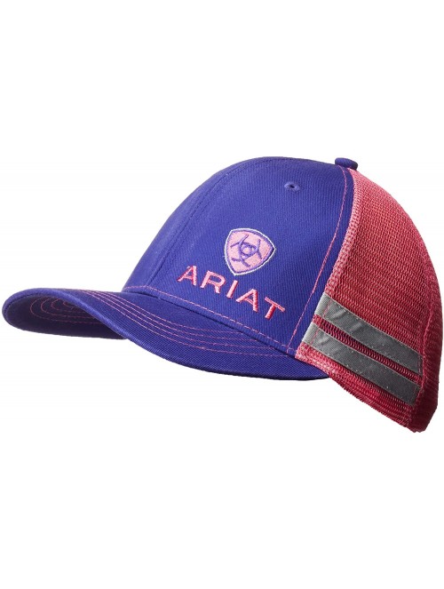 Baseball Caps Women's Offset Logo Stripe Mesh Snap Cap - Purple - C412JN138J3 $26.29