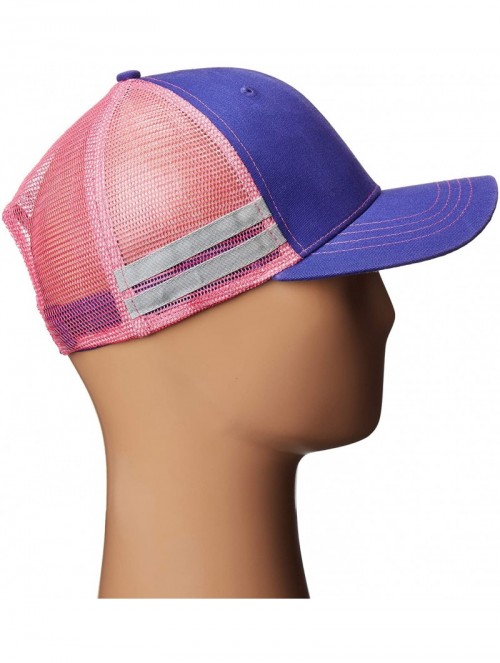 Baseball Caps Women's Offset Logo Stripe Mesh Snap Cap - Purple - C412JN138J3 $26.29