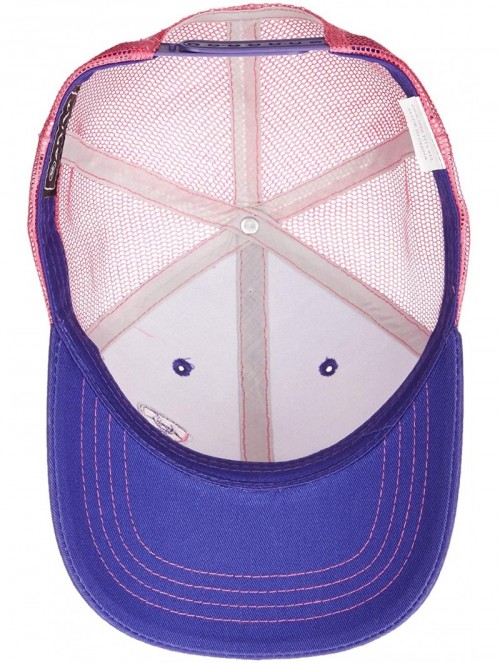 Baseball Caps Women's Offset Logo Stripe Mesh Snap Cap - Purple - C412JN138J3 $26.29