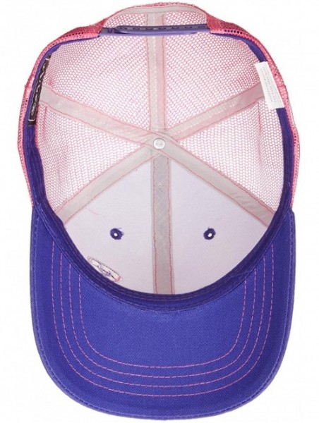 Baseball Caps Women's Offset Logo Stripe Mesh Snap Cap - Purple - C412JN138J3 $26.29