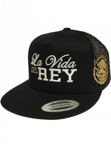 Baseball Caps LA VIDA DEL Rey DE Coahuila Logo Gold 2 Logos HAT Black MESH - CF18CY30G4G $36.79