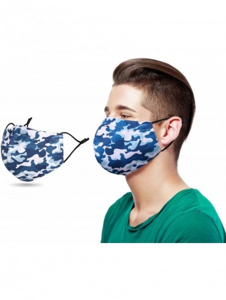 Balaclavas Reusable Washable Sports Dust Cover Bandana - A_1 Pack_camo Blue - CO199XIYAW7 $16.93