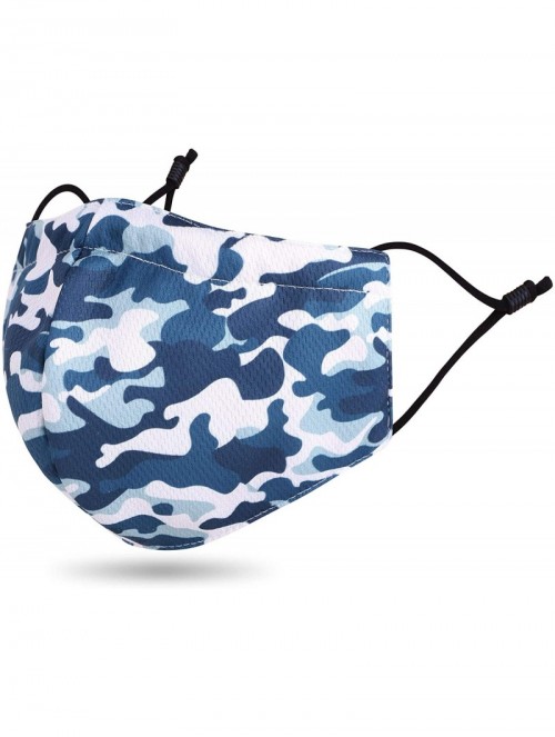 Balaclavas Reusable Washable Sports Dust Cover Bandana - A_1 Pack_camo Blue - CO199XIYAW7 $16.93