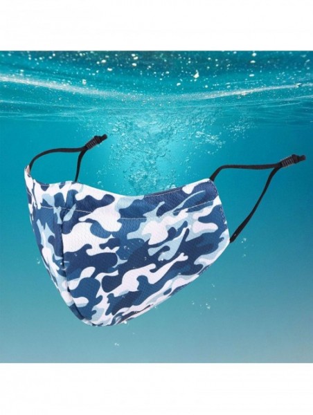 Balaclavas Reusable Washable Sports Dust Cover Bandana - A_1 Pack_camo Blue - CO199XIYAW7 $16.93