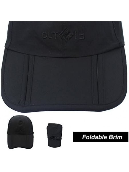 Baseball Caps Gracelife Waterproof Baseball Quick Drying Collapsible - Black - CJ18GDMOL4A $19.45