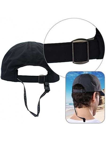 Baseball Caps Gracelife Waterproof Baseball Quick Drying Collapsible - Black - CJ18GDMOL4A $19.45