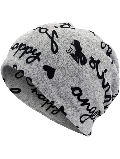 Skullies & Beanies Slouchy Beanie Hat Unisex Letter Print Scarf Casual Outdoor Convertible Skull Cap Windproof Hats - Gary-3 ...