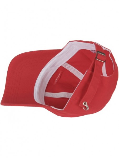 Baseball Caps New Back Side Silver Ring Piercing Punk Rock Ball Cap Baseball Hat Truckers - Red - CD12JEFBA4R $20.20