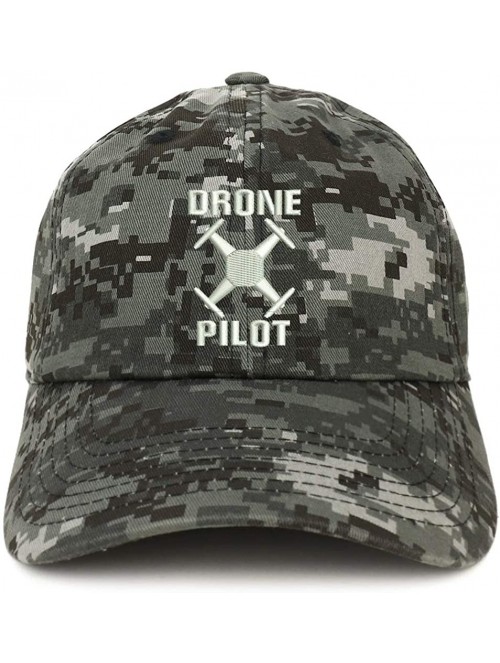 Baseball Caps Drone Operator Pilot Embroidered Soft Crown 100% Brushed Cotton Cap - Digital Night Camo - C718S5SDN6T $24.12