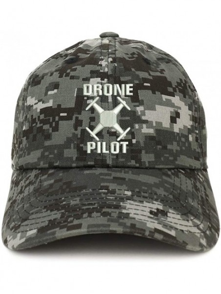 Baseball Caps Drone Operator Pilot Embroidered Soft Crown 100% Brushed Cotton Cap - Digital Night Camo - C718S5SDN6T $24.12