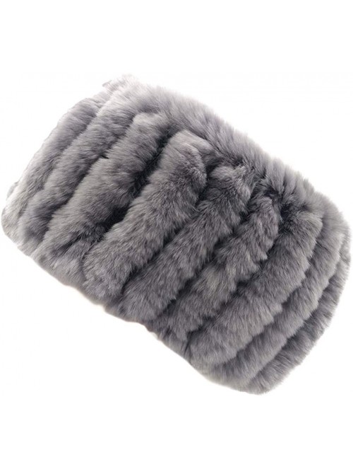 Skullies & Beanies Rabbit Fur Headband Elastic Winter Neck Warmer Fur Ring Cowl Scarf for Women Girls - 2 - CL18LZ0920O $21.85