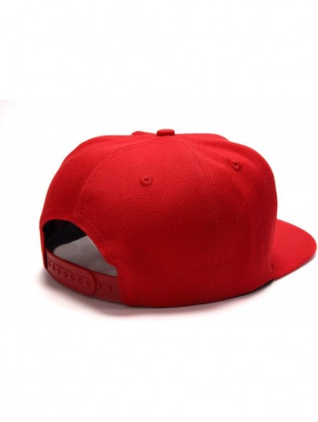 Baseball Caps Hip-hop Fashion PU Leather Flat Brim Snapback Hat Marijuana Weed Leaf Cotton Baseball Cap - Red - C918CNWOXNE $...