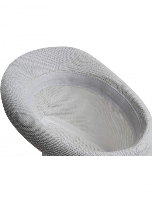 Fedoras Fedora Hats for Men & Women Tribly Short Brim Summer Paper - 03 - White - C018W4AOT83 $15.48