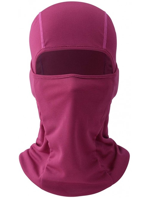 Balaclavas Balaclava Full Face Ski Mask Tactical Balaclava Hood Winter Hats Gear - Sun Protection-fushcia - CV18L856WY7 $12.29