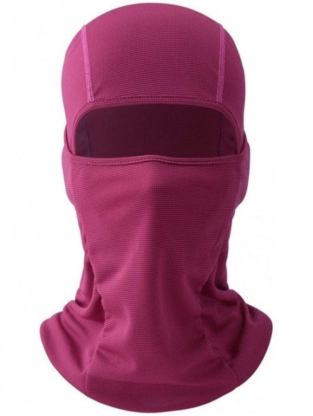 Balaclavas Balaclava Full Face Ski Mask Tactical Balaclava Hood Winter Hats Gear - Sun Protection-fushcia - CV18L856WY7 $12.29