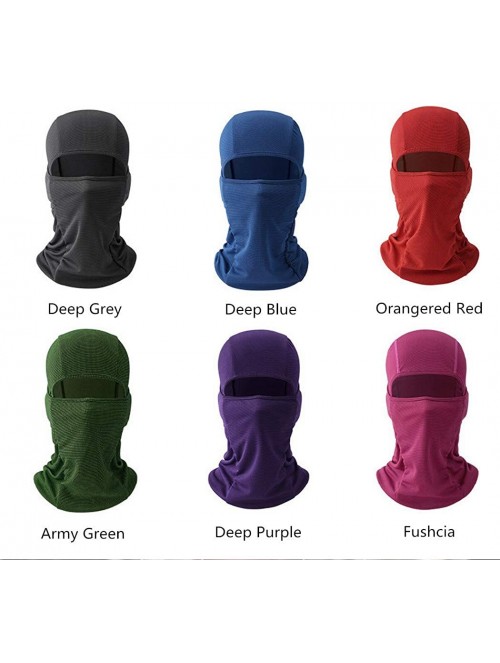 Balaclavas Balaclava Full Face Ski Mask Tactical Balaclava Hood Winter Hats Gear - Sun Protection-fushcia - CV18L856WY7 $12.29