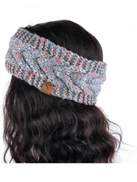 Cold Weather Headbands Winter Ear Bands for Women - Knit & Fleece Lined Head Band Styles - Pink Speckled - CR18A7U2GRZ $9.45