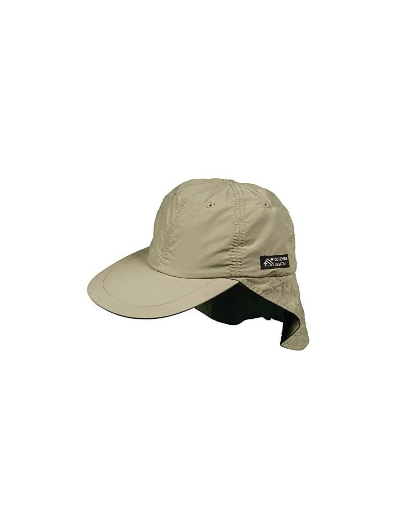 Sun Hats Men's Supplex Flap Fisher Cap - Fossil - CV118T1JWPN $22.34