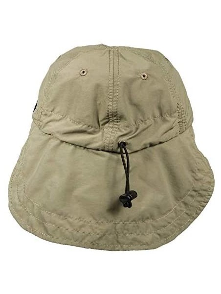 Sun Hats Men's Supplex Flap Fisher Cap - Fossil - CV118T1JWPN $22.34