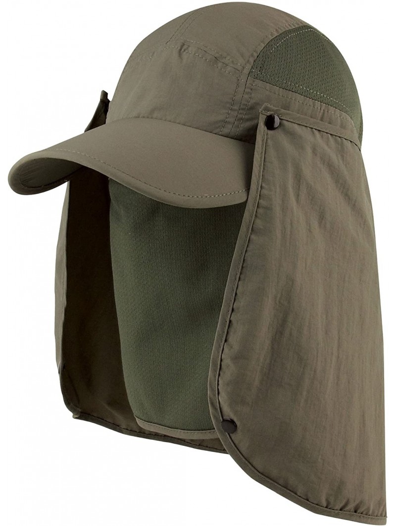 Sun Hats Taslon UV Cap Large Bill Cap - Olive - CS11LV4GA5T $18.11