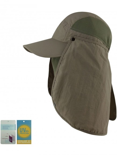 Sun Hats Taslon UV Cap Large Bill Cap - Olive - CS11LV4GA5T $18.11