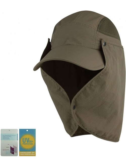 Sun Hats Taslon UV Cap Large Bill Cap - Olive - CS11LV4GA5T $18.11