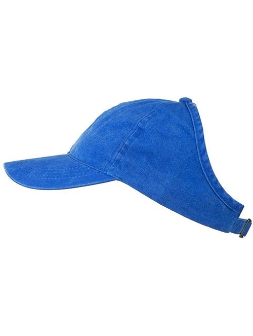 Baseball Caps Ponytail Backless Hats Messy High Bun Baseball for Women Ponycaps Visor - Blue - CY18NE6W2WA $14.45