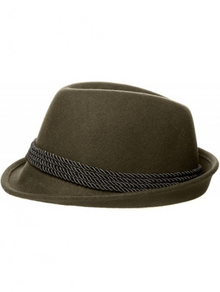 Fedoras Alpine Holiday Oktoberfest Wool Bavarian Fedora Hat - Green - Medium (7 to 7 1/8) St. Patrick's Day - C912CIM6PTT $54.21