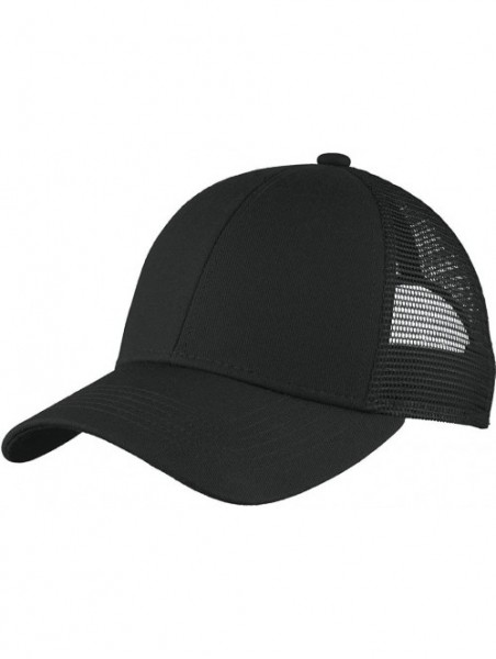 Baseball Caps Low Profile Adjustable Mesh Back Baseball Caps - Black - CX11Z41MK1T $14.81