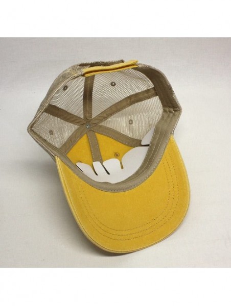 Baseball Caps Vintage Washed Cotton Soft Mesh Adjustable Baseball Cap - Mango/Mango/Khaki - CG180E5IDM8 $12.23