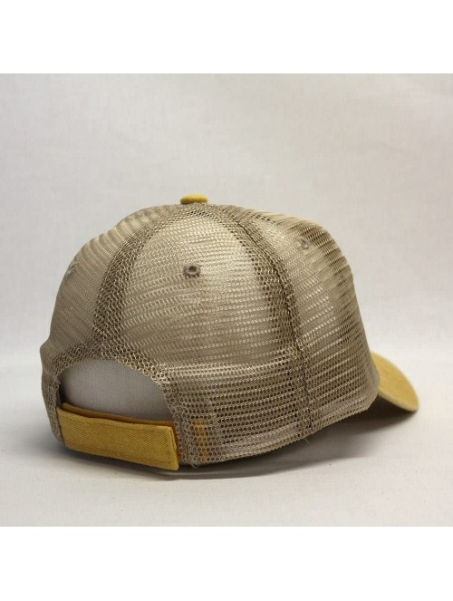 Baseball Caps Vintage Washed Cotton Soft Mesh Adjustable Baseball Cap - Mango/Mango/Khaki - CG180E5IDM8 $12.23