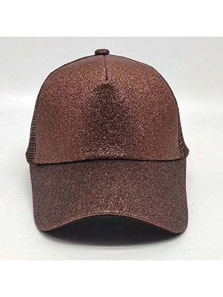 Baseball Caps Gliter Sequin Mesh Dad Hat - Coffee - C718DS3MAX0 $11.59