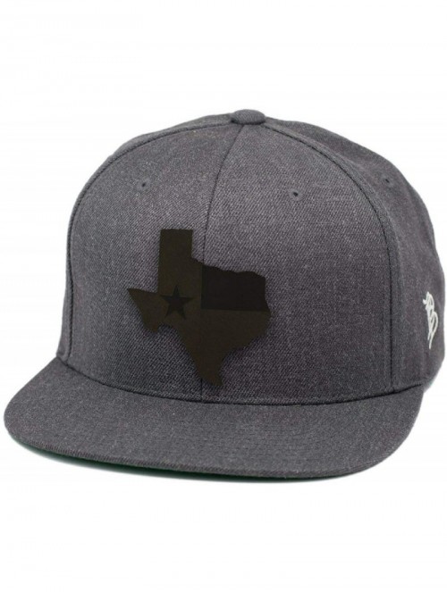 Baseball Caps Texas 'Midnight 28' Black Leather Patch Snapback Hat - Camo - CC18IGRR7ZE $37.28