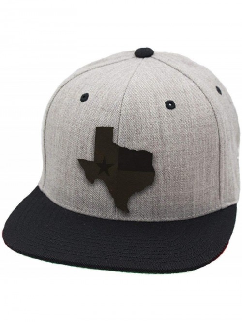 Baseball Caps Texas 'Midnight 28' Black Leather Patch Snapback Hat - Camo - CC18IGRR7ZE $37.28