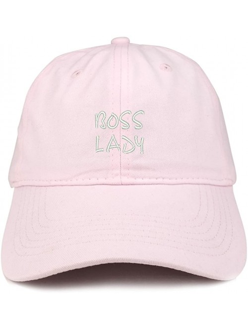 Baseball Caps Boss Lady Embroidered Soft Cotton Dad Hat - Lt-pink - CB18EYKCT9R $25.29