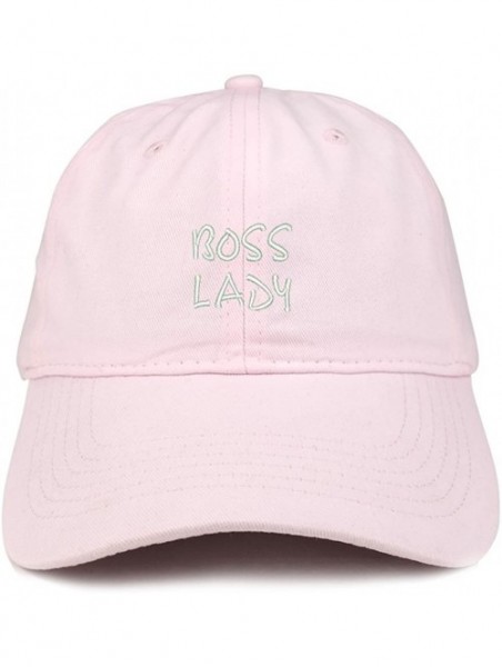 Baseball Caps Boss Lady Embroidered Soft Cotton Dad Hat - Lt-pink - CB18EYKCT9R $25.29