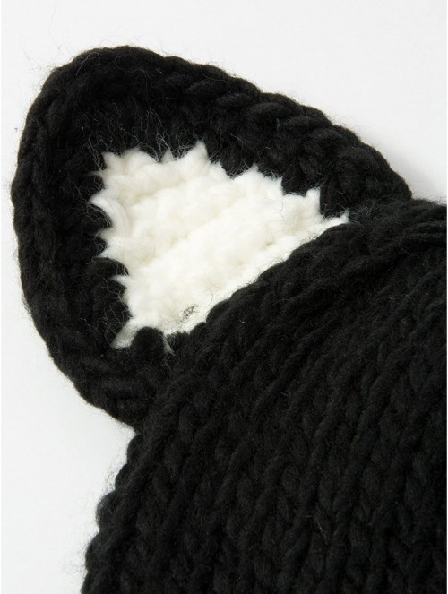 Skullies & Beanies Women's Cute Soft Stretch Cable Knit Beanie Hat - Black02 - C3185UDKDLQ $12.73