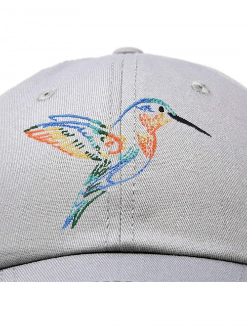 Baseball Caps Hummingbird Hat Baseball Cap Mom Nature Wildlife Birdwatcher Gift - Gray - CD18SK352L9 $20.80