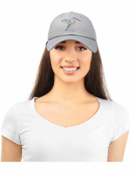 Baseball Caps Hummingbird Hat Baseball Cap Mom Nature Wildlife Birdwatcher Gift - Gray - CD18SK352L9 $20.80