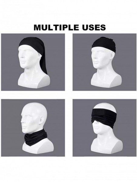 Balaclavas Bandana Rave for Men and Women Unisex Headwear Seamless Neck Gaiter - 1black and 1white Bandana - CO197WO9Y7T $17.67