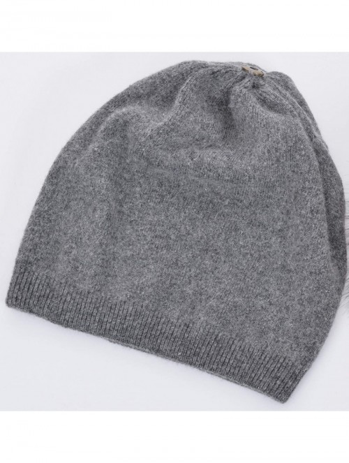 Skullies & Beanies Cashmere Slouchy Beanie Winter Warm Knit Hat for Women Men Cashmere Wool Knit Beanie Ski Skull Stocking Ca...