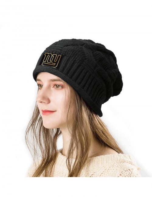 Skullies & Beanies Trendy Winter Warm Beanies Hats for Mens Women's Chunky Soft Stretch Knit Beanie Sports Knit Cap - Black-2...