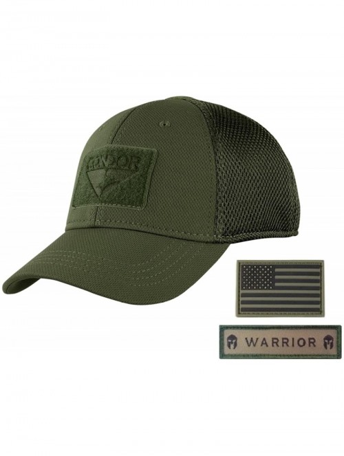 Baseball Caps Condor Flex Mesh OD Green Tactical Cap Bundled with Two Armorbilt Patches - CM188AG09GS $23.81