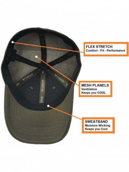 Baseball Caps Condor Flex Mesh OD Green Tactical Cap Bundled with Two Armorbilt Patches - CM188AG09GS $23.81