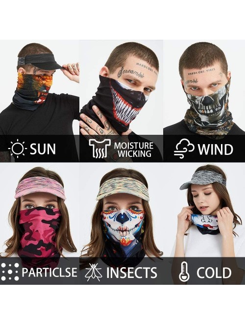 Balaclavas Summer Face Scarf Bandana Neck Gaiter Tube Magic Face Cover Scarf Balaclava Headwear Sun UV Protection - CZ1986KED...