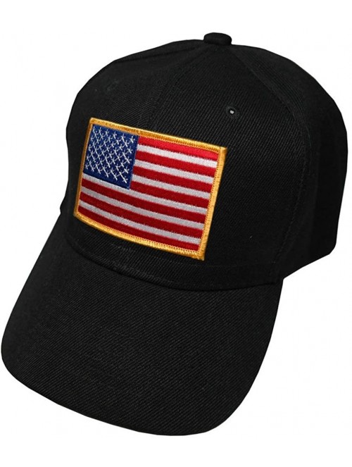 Baseball Caps Men's Army USA Flag Patch Cap - Gold - CV11QCXN4EZ $14.42