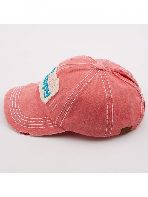 Baseball Caps Exclusives Hatsandscarf Washed Distressed Cotton Denim Ponytail Hat Adjustable Baseball Cap (BT-761) - CQ18RHYM...