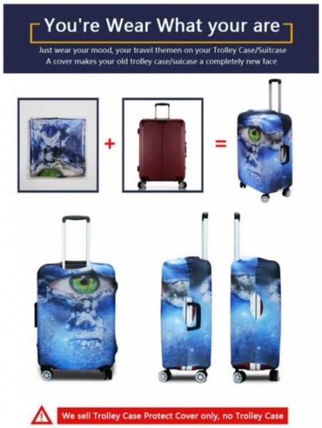 Sun Hats Peacock Feather Printing Luggage Protective Cover for 18-21 Inch Case - Peacock Feather 5 - C5188NKXAG9 $25.70