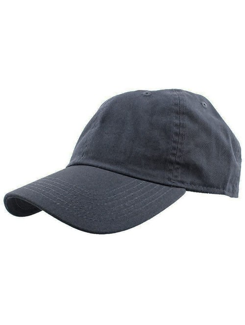 Baseball Caps Baseball Caps Dad Hats 100% Cotton Polo Style Plain Blank Adjustable Size - Charcoal - CV18EZDMMRQ $12.37